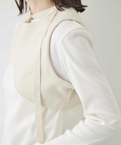 TAN（タン）の「[TAN/タン]CURVED HEM KNIT TOPS（ニット/セーター・レディース・ブラック/レッド/アイボリー・FREE）」の12枚目の写真