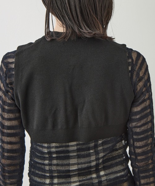 TAN（タン）の「[TAN/タン]CURVED HEM KNIT TOPS（ニット/セーター・レディース・ブラック/レッド/アイボリー・FREE）」の21枚目の写真