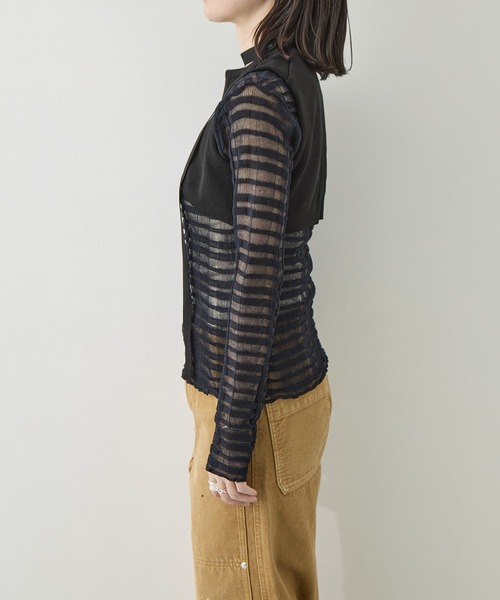 TAN（タン）の「[TAN/タン]CURVED HEM KNIT TOPS（ニット/セーター・レディース・ブラック/レッド/アイボリー・FREE）」の18枚目の写真