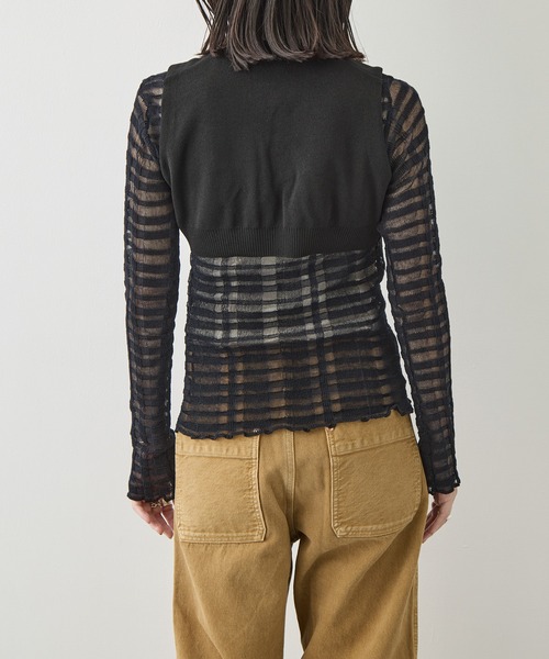 TAN（タン）の「[TAN/タン]CURVED HEM KNIT TOPS（ニット/セーター・レディース・ブラック/レッド/アイボリー・FREE）」の17枚目の写真