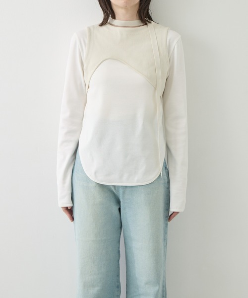 TAN（タン）の「[TAN/タン]CURVED HEM KNIT TOPS（ニット/セーター・レディース・ブラック/レッド/アイボリー・FREE）」の9枚目の写真