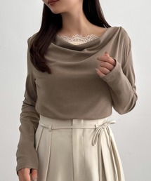 BORDERS at BALCONY/ボーダーズアットバルコニー】PEPLUM WRAP TEE