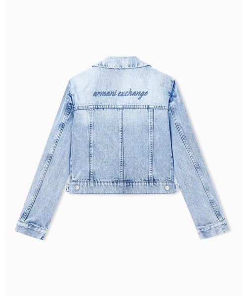 ARMANI EXCHANGE(アルマーニエクスチェンジ)の「【A|X アルマーニ エクスチェンジ】リジッドデニム ダブルブレストジャケット(デニムジャケット・レディース・インディゴブルー・0/6/4/2)」の6枚目の写真