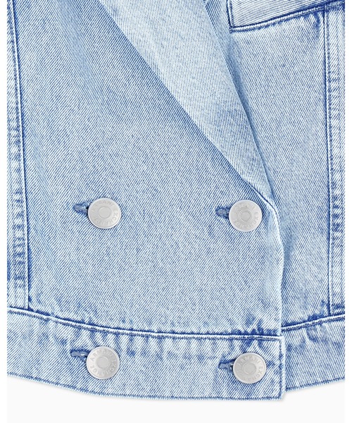 ARMANI EXCHANGE(アルマーニエクスチェンジ)の「【A|X アルマーニ エクスチェンジ】リジッドデニム ダブルブレストジャケット(デニムジャケット・レディース・インディゴブルー・0/6/4/2)」の7枚目の写真