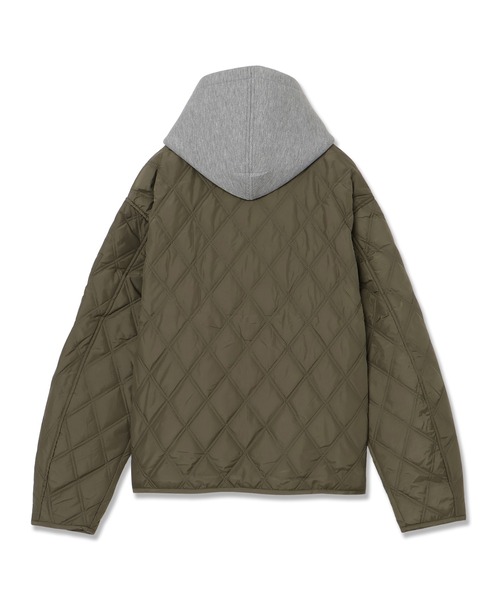 GUESS JEANS（ゲスジーンズ）の「GUESS JEANS Quilted Nylon Hoodie ジャケット キルティングジャケット（その他アウター・メンズ・ブラック/カーキ・SMALL/MEDIUM/LARGE/X-LARGE/XX-LARGE）」の4枚目の写真