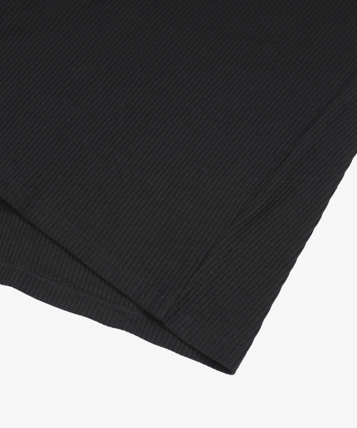 OWSA(オウサ)の「ワッフルヘンリーネック半袖Tシャツ3カラー(Tシャツ/カットソー・メンズ・ブラック/ネイビー/カーキ・X-LARGE/LARGE/MEDIUM)」の15枚目の写真