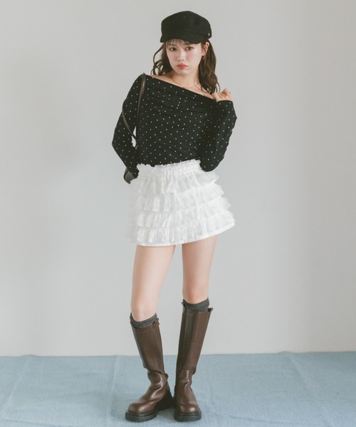 VANNIE U(ヴァニーユー)の「ドットドレープカットソー(Tシャツ/カットソー・レディース・ブラック/ホワイト・FREE)」の19枚目の写真