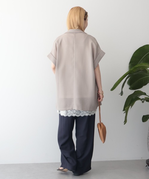 AMERICAN HOLIC（アメリカンホリック）の「メッシュフレンチジャケット（その他アウター・レディース・グレイッシュベージュ/ブラック・M/L）」の5枚目の写真