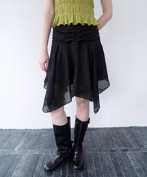 ROLAROLA | LACE UNBALANCE SKIRT BLACK(スカート)