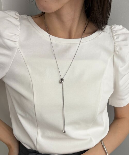 CAPRICIEUX LE'MAGE(カプリシューレマージュ)の「〈GOLDY/ゴールディ〉ぷっくりリングネックレス(ネックレス・レディース・ゴールド/シルバー・FREE)」の3枚目の写真