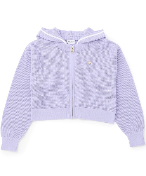kate spade new york kids(ケイトスペードニューヨーク)の「メッシュニットパーカ(カーディガン/ボレロ・キッズ・サックスブルー/ブラック・S(110-120cm)/M(130-140cm)/L(150-160cm))」の6枚目の写真