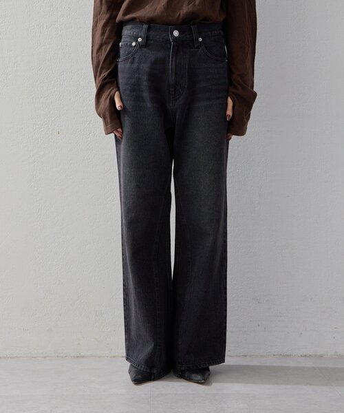 UNFORM(アンフォーム)の「【2026AW Debut】【UNFORM】セミフレアデニムパンツ(デニムパンツ・レディース・インディゴブルー/ブラック・MEDIUM/SMALL)」の9枚目の写真