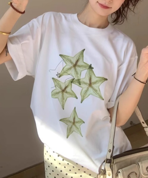 LAC-VERT(ラック・ヴェール)の「フルーツプリントTシャツアソート(Tシャツ/カットソー・レディース・ホワイト系その他/ホワイト・FREE)」の2枚目の写真