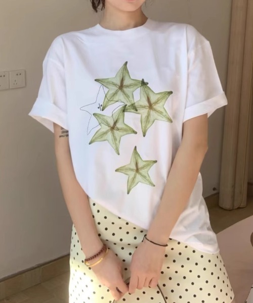 LAC-VERT(ラック・ヴェール)の「フルーツプリントTシャツアソート(Tシャツ/カットソー・レディース・ホワイト系その他/ホワイト・FREE)」の3枚目の写真