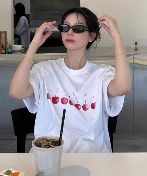 LAC-VERT(ラック・ヴェール)の「フルーツプリントTシャツアソート(Tシャツ/カットソー・レディース・ホワイト系その他/ホワイト・FREE)」の6枚目の写真