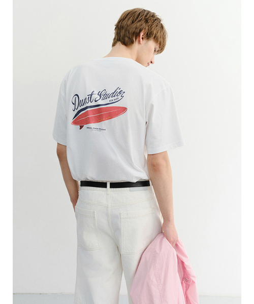 DUNST FOR MEN(ダンストフォーメン)の「SUMMER HOLIDAY SURF BOARD T-SHIRT_UNISEX_UDTS6B133_OFF WHITE(Tシャツ/カットソー・メンズ・Off White・X-SMALL/SMALL/MEDIUM/LARGE/X-LARGE/XX-LARGE)」の2枚目の写真