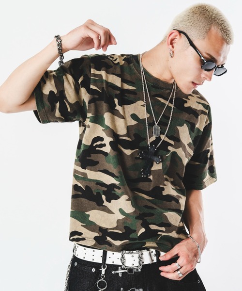 SHORT ROUND(ショートラウンド)の「SHORT ROUND/ケミカルウォッシュパターンT(Tシャツ/カットソー・メンズ・その他1/その他3/その他2・MEDIUM/LARGE)」の2枚目の写真