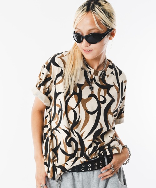SHORT ROUND(ショートラウンド)の「SHORT ROUND/ケミカルウォッシュパターンT(Tシャツ/カットソー・メンズ・その他1/その他3/その他2・MEDIUM/LARGE)」の3枚目の写真
