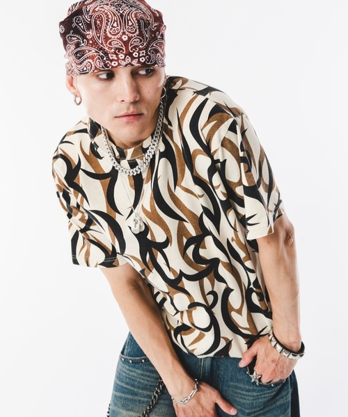 SHORT ROUND(ショートラウンド)の「SHORT ROUND/ケミカルウォッシュパターンT(Tシャツ/カットソー・メンズ・その他1/その他3/その他2・MEDIUM/LARGE)」の5枚目の写真