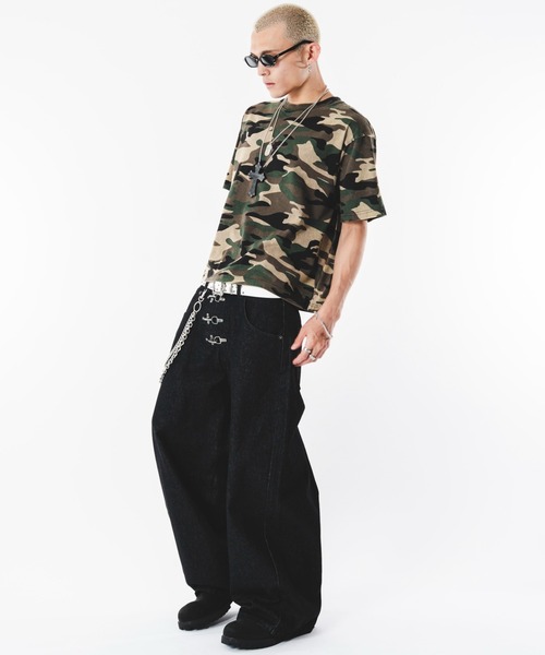 SHORT ROUND(ショートラウンド)の「SHORT ROUND/ケミカルウォッシュパターンT(Tシャツ/カットソー・メンズ・その他1/その他3/その他2・MEDIUM/LARGE)」の7枚目の写真