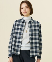 コットン 起毛 タータンチェック シャツ