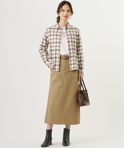 J.PRESS(ジェイプレス)の「コットン 起毛 タータンチェック シャツ(シャツ/ブラウス・レディース・ネイビー系3/レッド系3/アイボリー系3・9/11)」の6枚目の写真