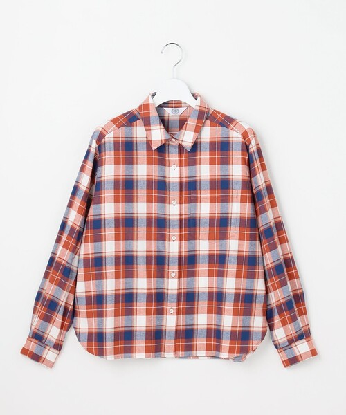J.PRESS(ジェイプレス)の「コットン 起毛 タータンチェック シャツ(シャツ/ブラウス・レディース・ネイビー系3/レッド系3/アイボリー系3・9/11)」の9枚目の写真