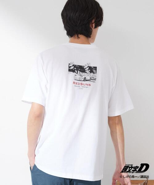 THE SHOP TK （ザ ショップ ティーケー ）の「頭文字D 別注 『タカハシ』 グラフィック半袖Tシャツ ステッカー＆チャーム付き（Tシャツ/カットソー・メンズ・オフホワイト/ブラック・02/04/03）」の6枚目の写真