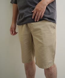 Hanes コットン100% チノクロス ワンウォッシュ ウエストシャーリング ショートパンツ