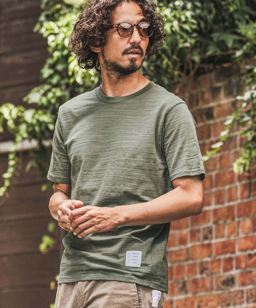 wjk reluxe（ダブルジェーケーリラックス）の「mt10622- Slub Jersey Label T Shirt Tシャツ(WR26W-26)（Tシャツ/カットソー・メンズ・カーキ/ブラック/ホワイト・XL/L/M/S）」の4枚目の写真