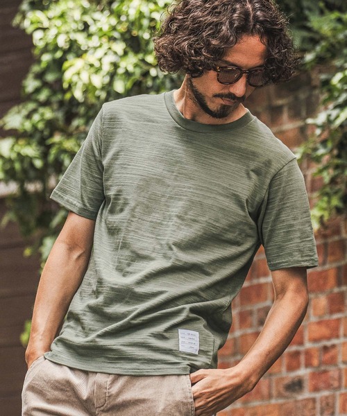 wjk reluxe（ダブルジェーケーリラックス）の「mt10622- Slub Jersey Label T Shirt Tシャツ(WR26W-26)（Tシャツ/カットソー・メンズ・カーキ/ブラック/ホワイト・XL/L/M/S）」の5枚目の写真