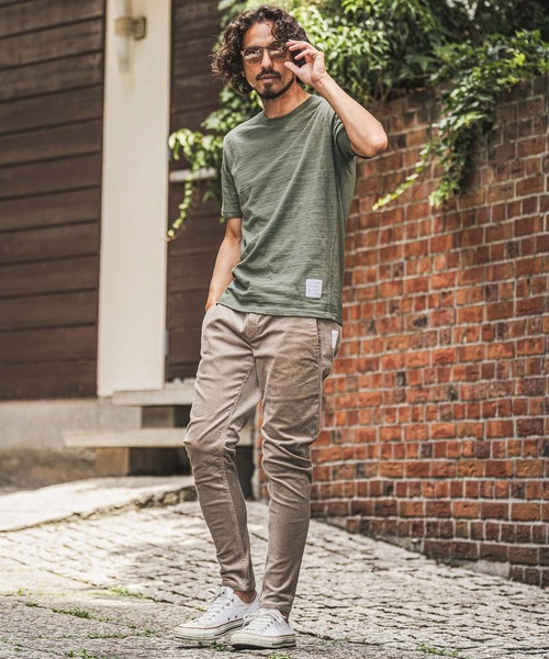 wjk reluxe（ダブルジェーケーリラックス）の「mt10622- Slub Jersey Label T Shirt Tシャツ(WR26W-26)（Tシャツ/カットソー・メンズ・カーキ/ブラック/ホワイト・XL/L/M/S）」の6枚目の写真
