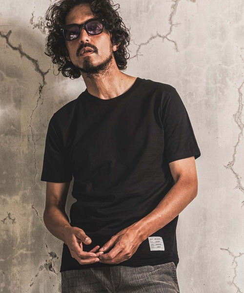 wjk reluxe（ダブルジェーケーリラックス）の「mt10622- Slub Jersey Label T Shirt Tシャツ(WR26W-26)（Tシャツ/カットソー・メンズ・カーキ/ブラック/ホワイト・XL/L/M/S）」の8枚目の写真