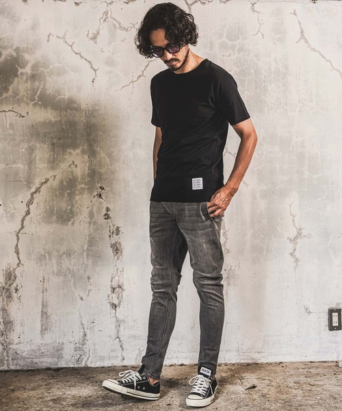 wjk reluxe（ダブルジェーケーリラックス）の「mt10622- Slub Jersey Label T Shirt Tシャツ(WR26W-26)（Tシャツ/カットソー・メンズ・カーキ/ブラック/ホワイト・XL/L/M/S）」の11枚目の写真