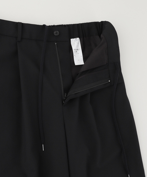 ATON（エイトン）の「ATON（エイトン）WOOL TROPICAL LOOSE FIT PANTS（スラックス・メンズ・ブラック・6/4）」の3枚目の写真