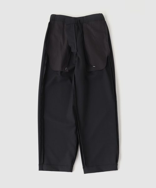 ATON（エイトン）の「ATON（エイトン）WOOL TROPICAL LOOSE FIT PANTS（スラックス・メンズ・ブラック・6/4）」の4枚目の写真