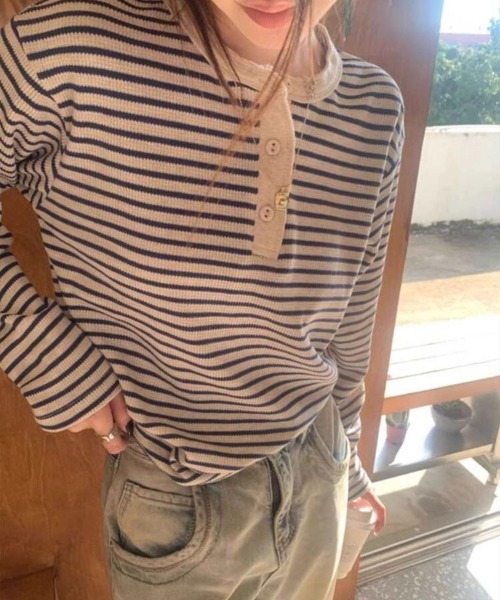 Flugge(フラッジー)の「ボーダーロンT(Tシャツ/カットソー・レディース・ホワイト×ブラック・FREE)」の2枚目の写真