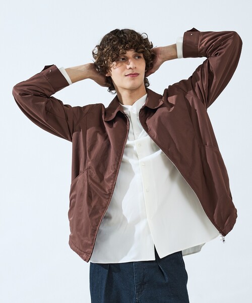 ABAHOUSE（アバハウス）の「COTTON NYLON ダブルジップブルゾン / オーバーサイズ（ブルゾン・メンズ・ブラック/ブラウン・46/48）」の4枚目の写真