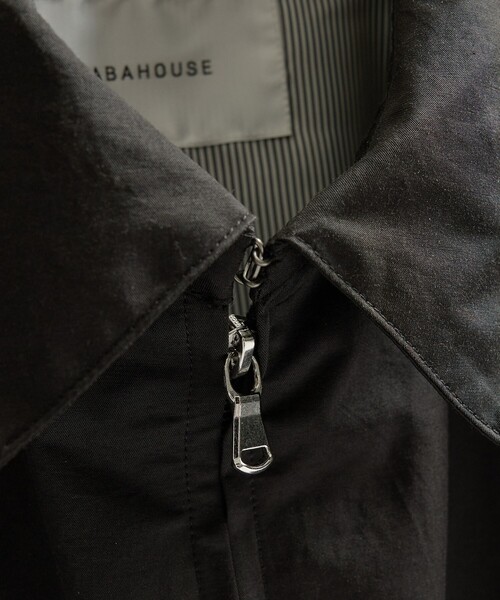 ABAHOUSE（アバハウス）の「COTTON NYLON ダブルジップブルゾン / オーバーサイズ（ブルゾン・メンズ・ブラック/ブラウン・46/48）」の9枚目の写真