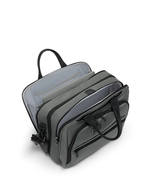 TUMI(トゥミ)の「TUMI ALPHA(アルファ) ミディアム・15インチ・エクスパンダブル・ブリーフケース(A4/PC15インチまで対応)(ビジネスバッグ・メンズ・シルバーグレー・FREE)」の6枚目の写真