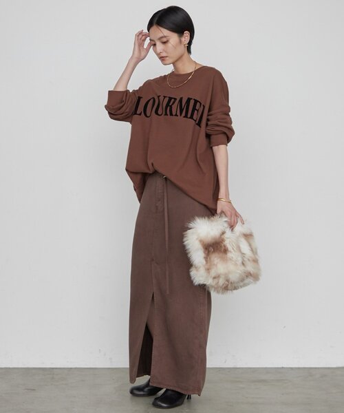 LOUNGEDRESS（ラウンジドレス）の「《WEB限定/再登場/累計販売数2.5万枚》2WAYロゴプルオーバー（スウェット・レディース・ブラウン/カーキ/グリーン・FREE）」の8枚目の写真