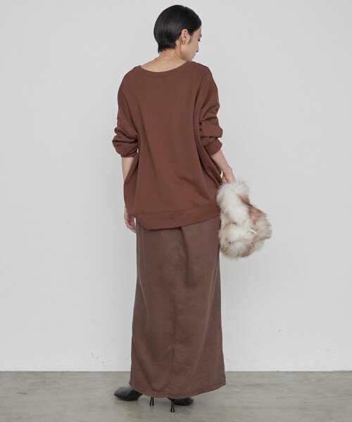 LOUNGEDRESS（ラウンジドレス）の「《WEB限定/再登場/累計販売数2.5万枚》2WAYロゴプルオーバー（スウェット・レディース・ブラウン/カーキ/グリーン・FREE）」の10枚目の写真