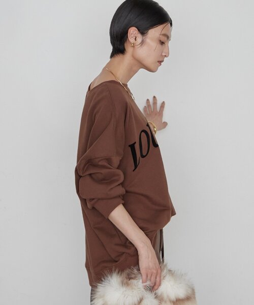 LOUNGEDRESS（ラウンジドレス）の「《WEB限定/再登場/累計販売数2.5万枚》2WAYロゴプルオーバー（スウェット・レディース・ブラウン/カーキ/グリーン・FREE）」の16枚目の写真