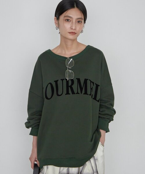 LOUNGEDRESS（ラウンジドレス）の「《WEB限定/再登場/累計販売数2.5万枚》2WAYロゴプルオーバー（スウェット・レディース・ブラウン/カーキ/グリーン・FREE）」の4枚目の写真