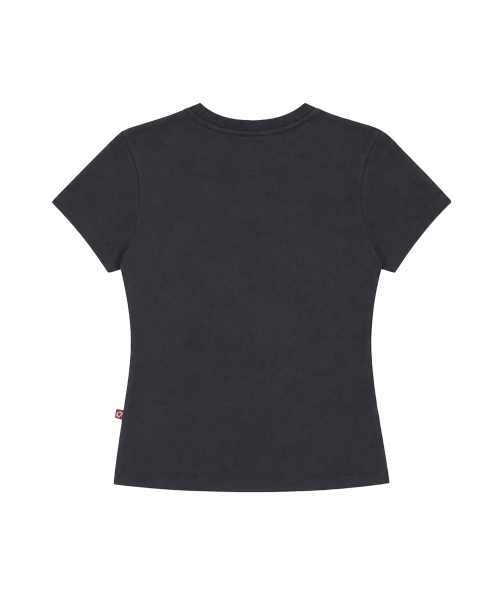 S'EST(エスイーエスティー)の「Side Slit Slim Fit T-shirts Charcoal(Tシャツ/カットソー・レディース・チャコールグレー・SMALL)」の2枚目の写真