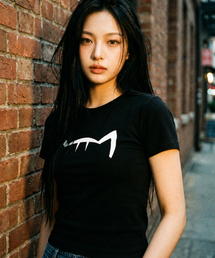 クロップキティビッグロゴTシャツ(ブラック)