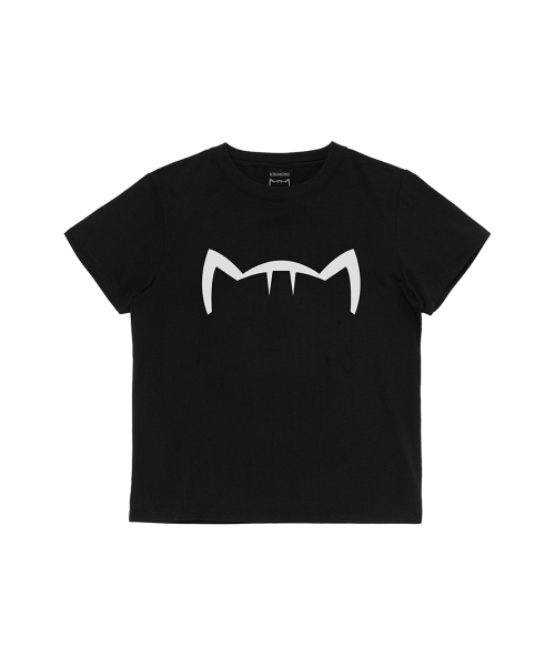 KIKIMIMI（キキミミ）の「クロップキティビッグロゴTシャツ(ブラック)（Tシャツ/カットソー・レディース・ブラック・FREE）」の2枚目の写真