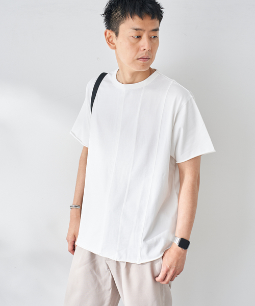 B.C STOCK(ベーセーストック)の「ブロックパネルTシャツ(Tシャツ/カットソー・メンズ・ブラック/ホワイト・MEDIUM/LARGE)」の2枚目の写真