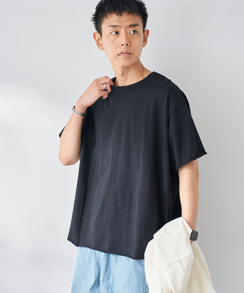 B.C STOCK(ベーセーストック)の「ブロックパネルTシャツ(Tシャツ/カットソー・メンズ・ブラック/ホワイト・MEDIUM/LARGE)」の7枚目の写真