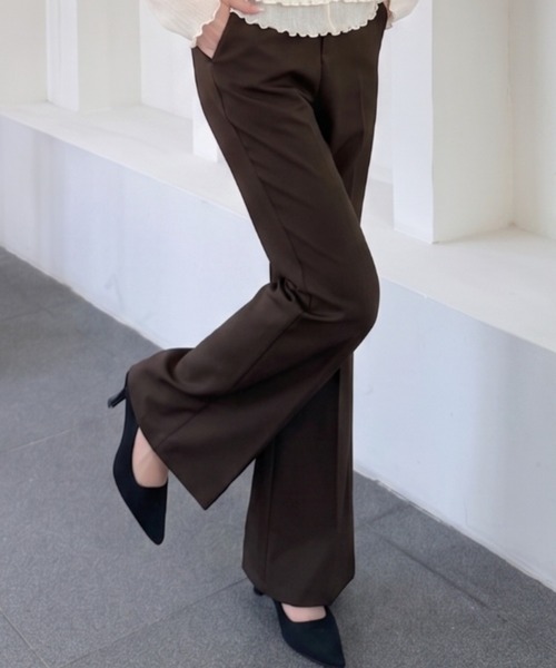 Ada.（エイダ）の「ハイウエスト スラックス フレア パンツ（スラックス・レディース・グレー/ブラック/ブラウン・S/M/L）」の19枚目の写真